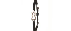 PULSERA VIRGEN NYLON BRILLANTES CO&Ntilde;AC NEGRA