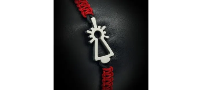 PULSERA VIRGEN NYLON GRANATE