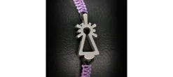 PULSERA VIRGEN NYLON LILA