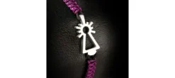 PULSERA VIRGEN NYLON MORADA