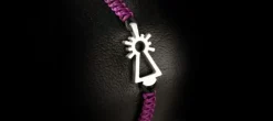 PULSERA VIRGEN NYLON MORADA