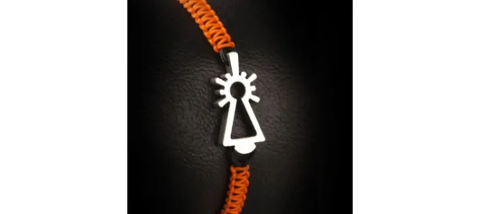 PULSERA VIRGEN NYLON NARANJA