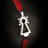PULSERA VIRGEN NYLON ROJO
