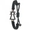 PULSERA VIRGEN XL BRILLANTES NEGROS