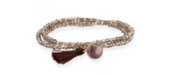 PULSERA ZEN MARRON Y PLATA ROSA