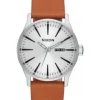 RELOJ NIXON SENTRY LEATHER SILVER & TAN