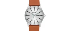 RELOJ NIXON SENTRY LEATHER SILVER & TAN