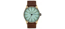 RELOJ NIXON SENTRY LEATHER VERDE