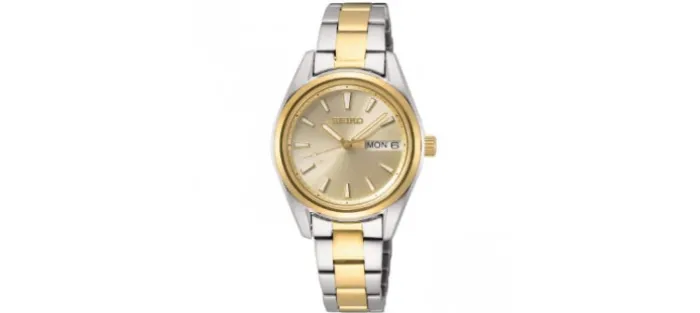 SEIKO NEO CLASSIC CUARZO DOBLE PEQUEÑO BICOLOR